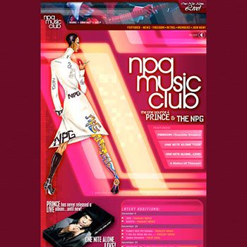 Prince NPG Music Club website