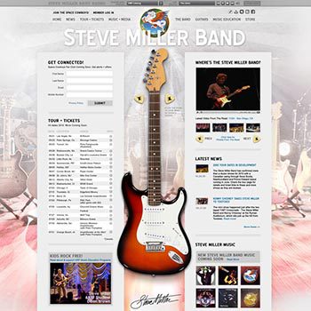 Steve Miller Band Web Design
